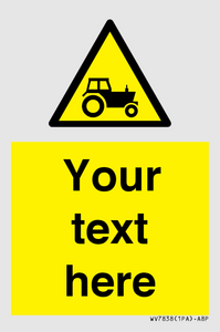 Custom warning farm machinery